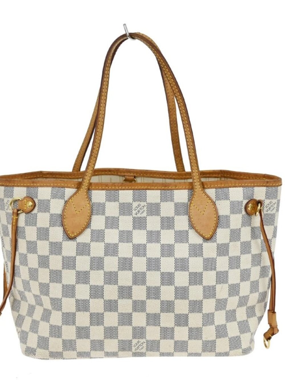 LOUIS VUITTON DAMIER AZUR NEVERFULL PM TOTE BAG N51110 YQ06554 - Picture 1 of 15